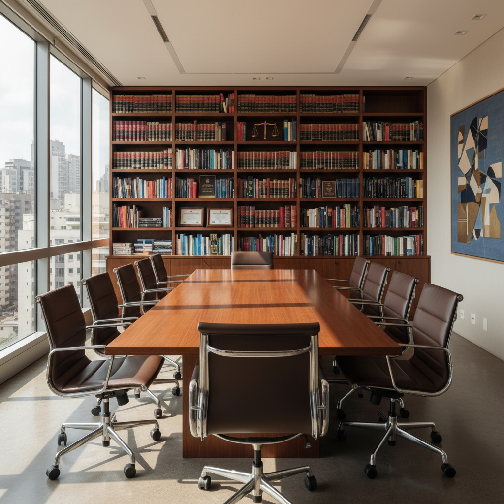 Sala de reunião do escritório jurídico